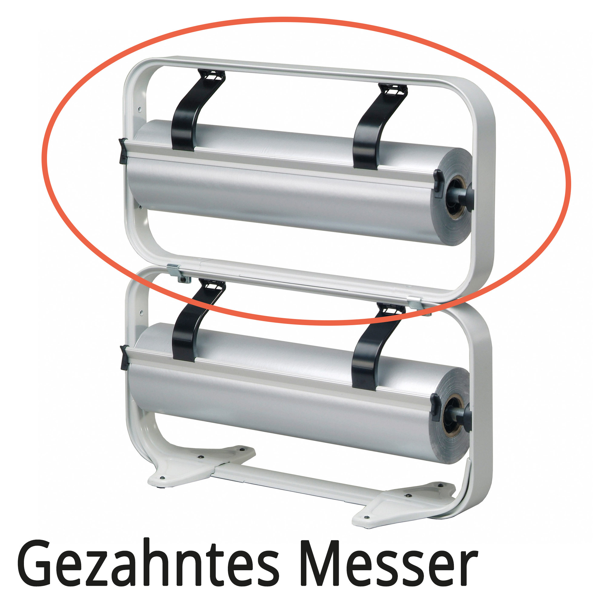 Standard Aufsatzabroller, gezahntes Messer, Folienabroller