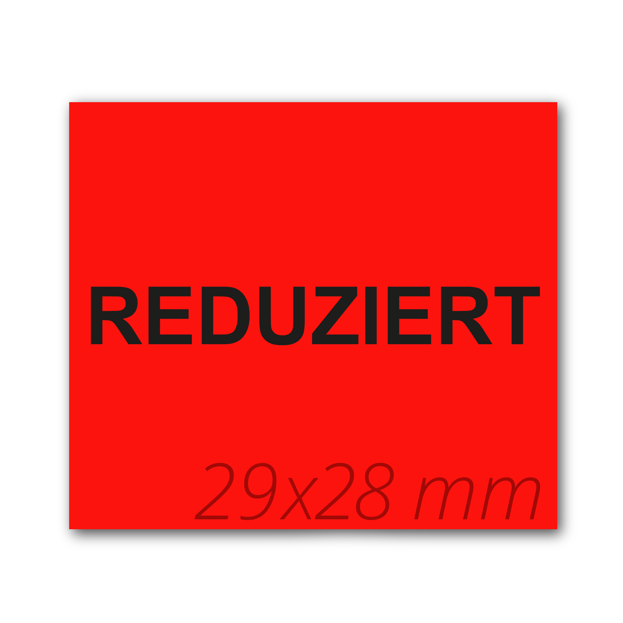 Preisetiketten 29x28 RE, mit Vordruck REDUZIERT