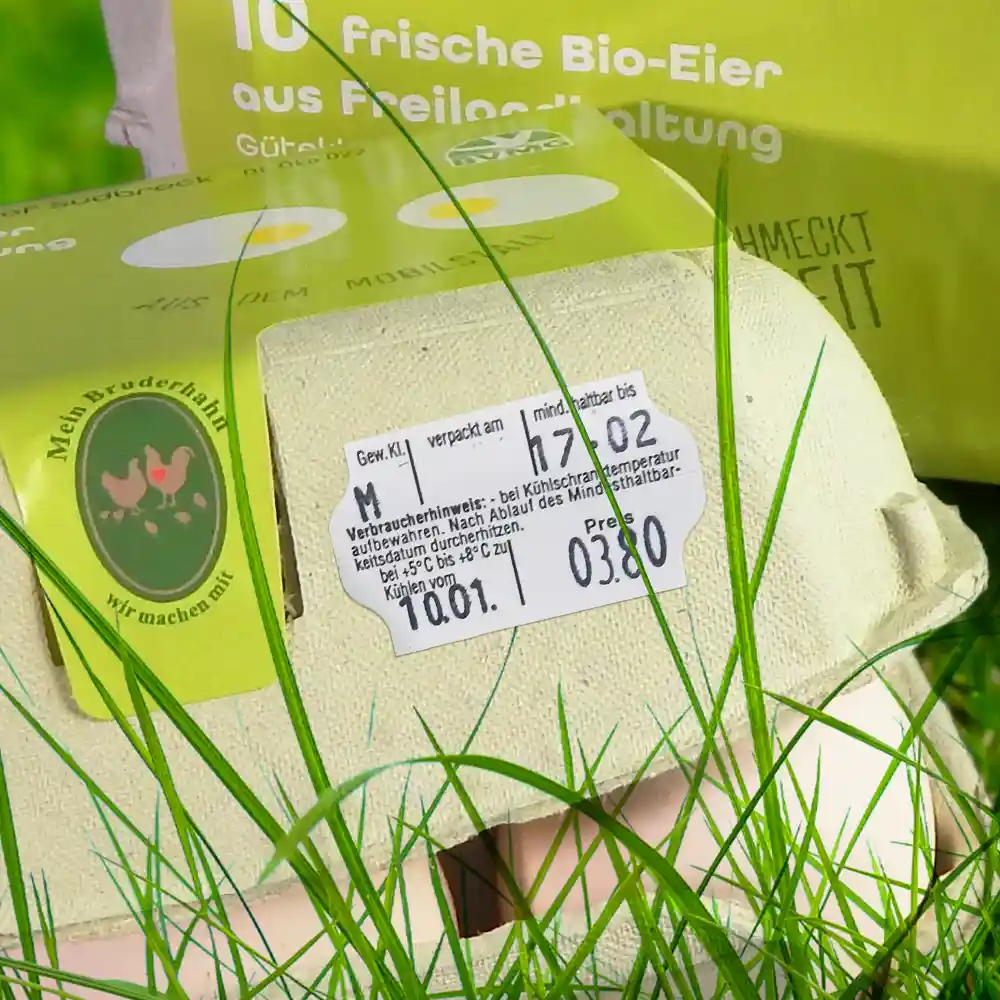 etiketten für eierschachteln