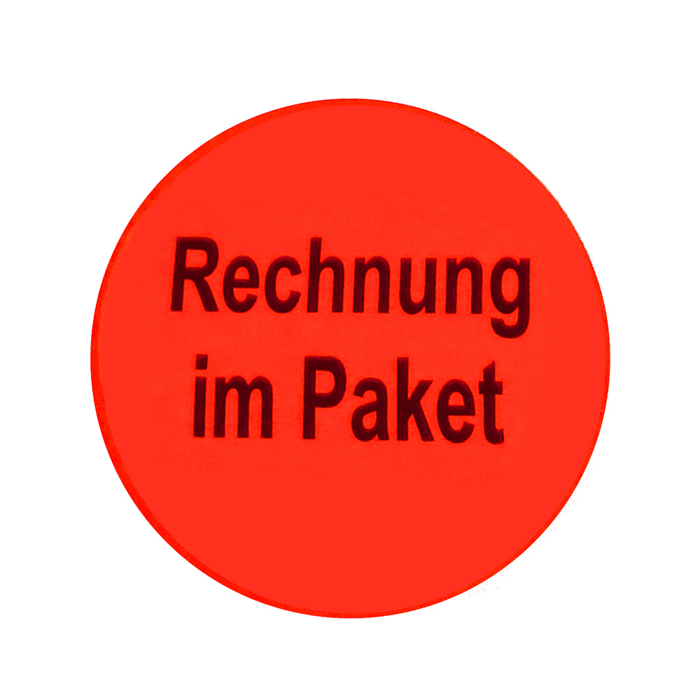 runde Etiketten 30mm, Druck: Rechnung im Paket